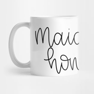 Maid of Honor Gift - Black Line Lettering Mug